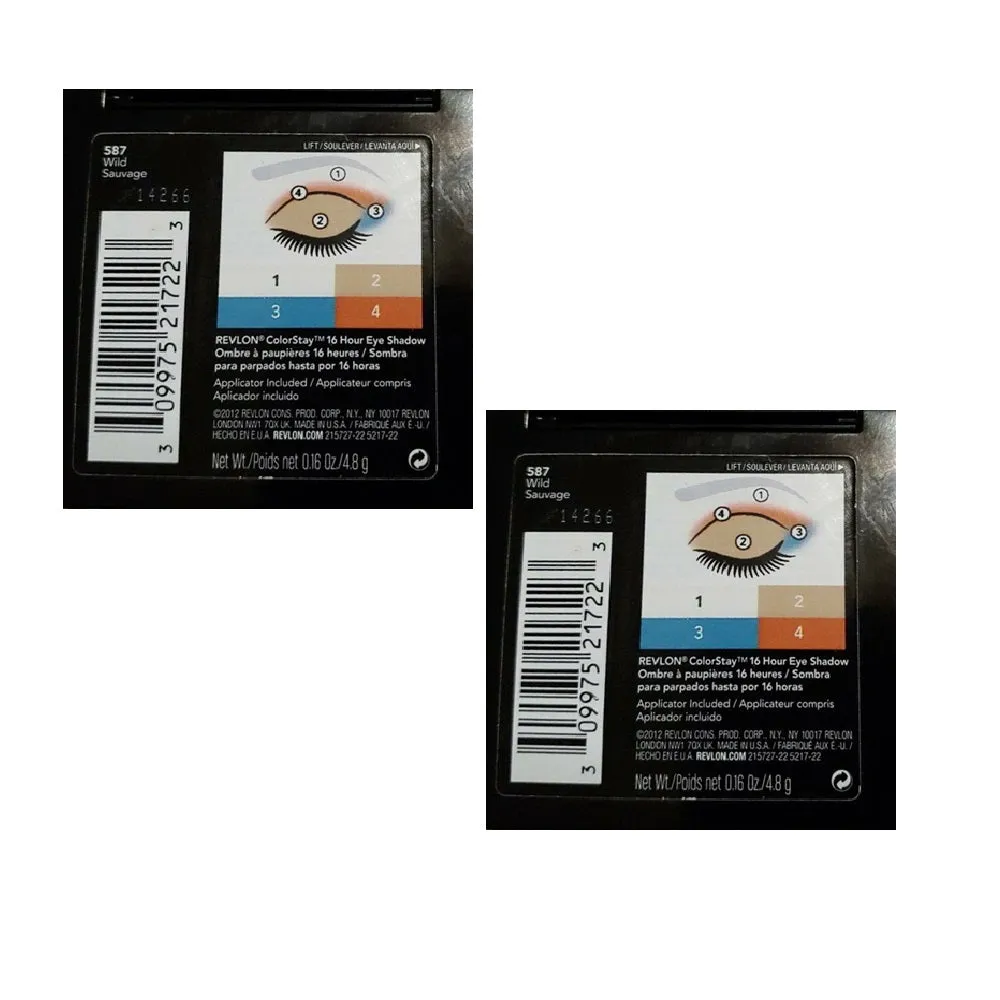 Pack of 2 Revlon ColorStay 16 Hour Eye Shadow, Wild 587