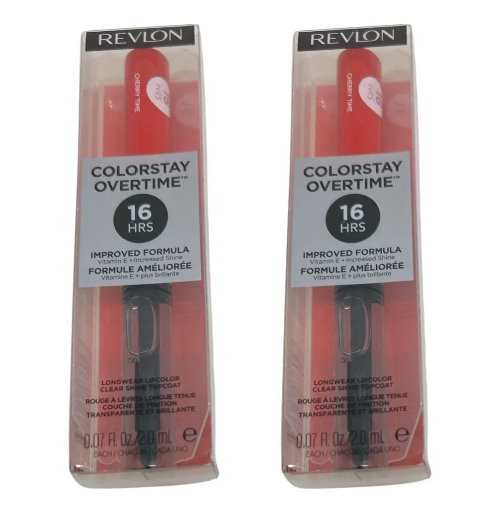 Pack of 2 Revlon ColorStay Overtime Lipcolor, Cherry Time 580
