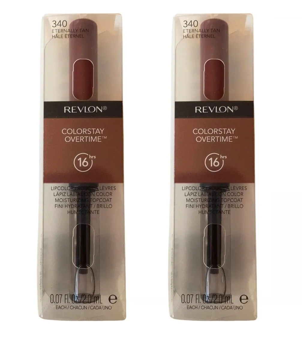 Pack of 2 Revlon ColorStay Overtime Lipcolor, Eternally Tan 340