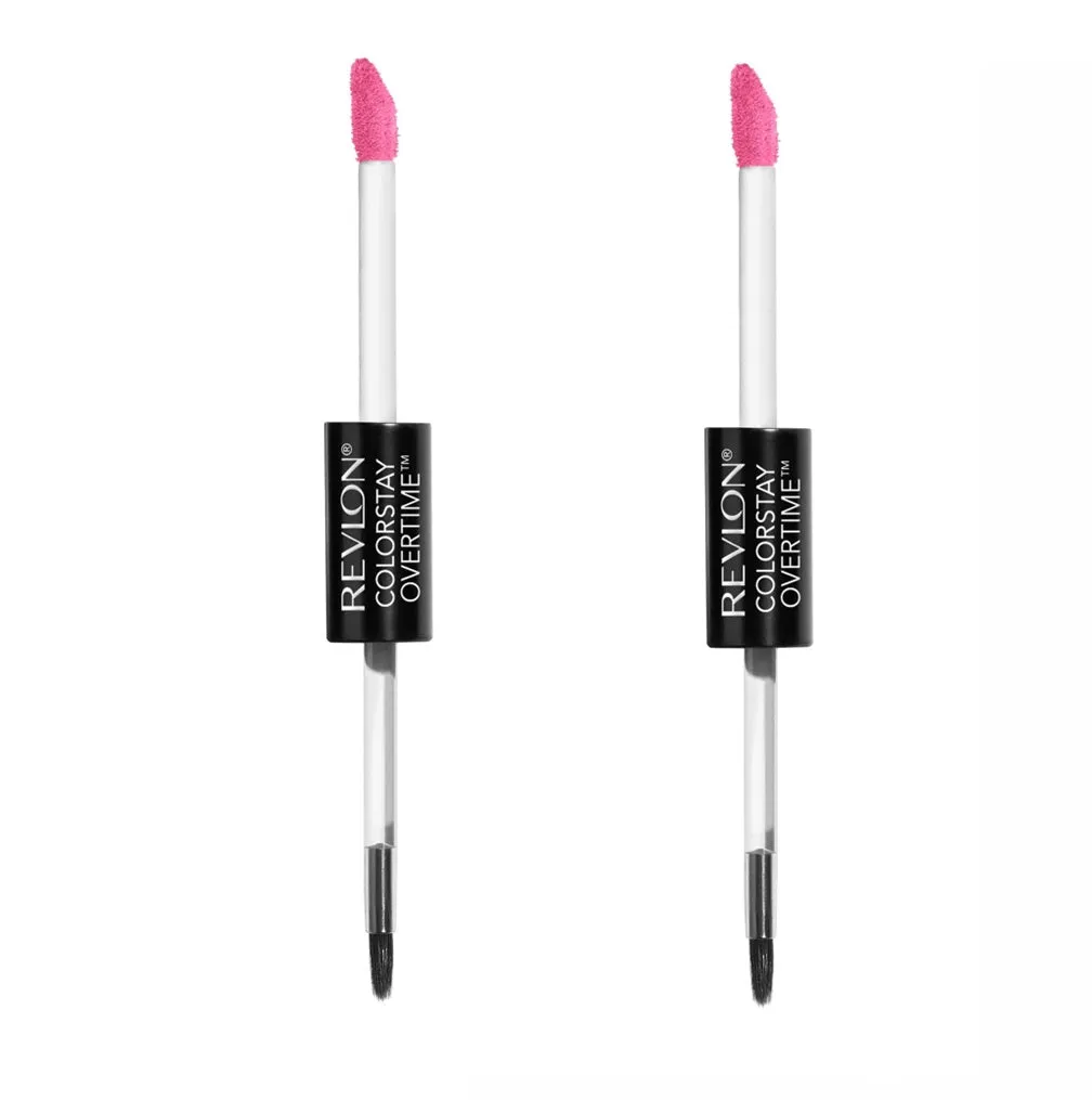 Pack of 2 Revlon ColorStay Overtime Lipcolor, For Keeps Pink 490