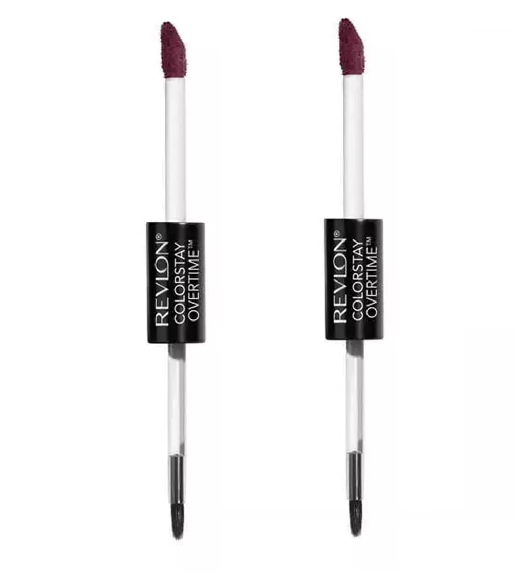Pack of 2 Revlon ColorStay Overtime Lipcolor, Limitless Black Cherry 500