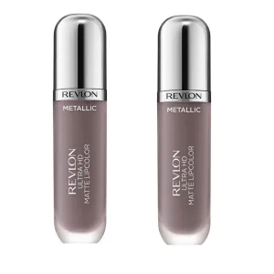 Pack of 2 Revlon Ultra HD Metallic Matte Liquid Lipcolor, HD Luster (720)