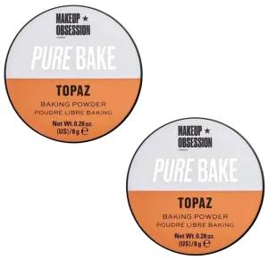 Pack of 2 Revolution Beauty Makeup Obsession Pure Bake Baking Powder, Topaz