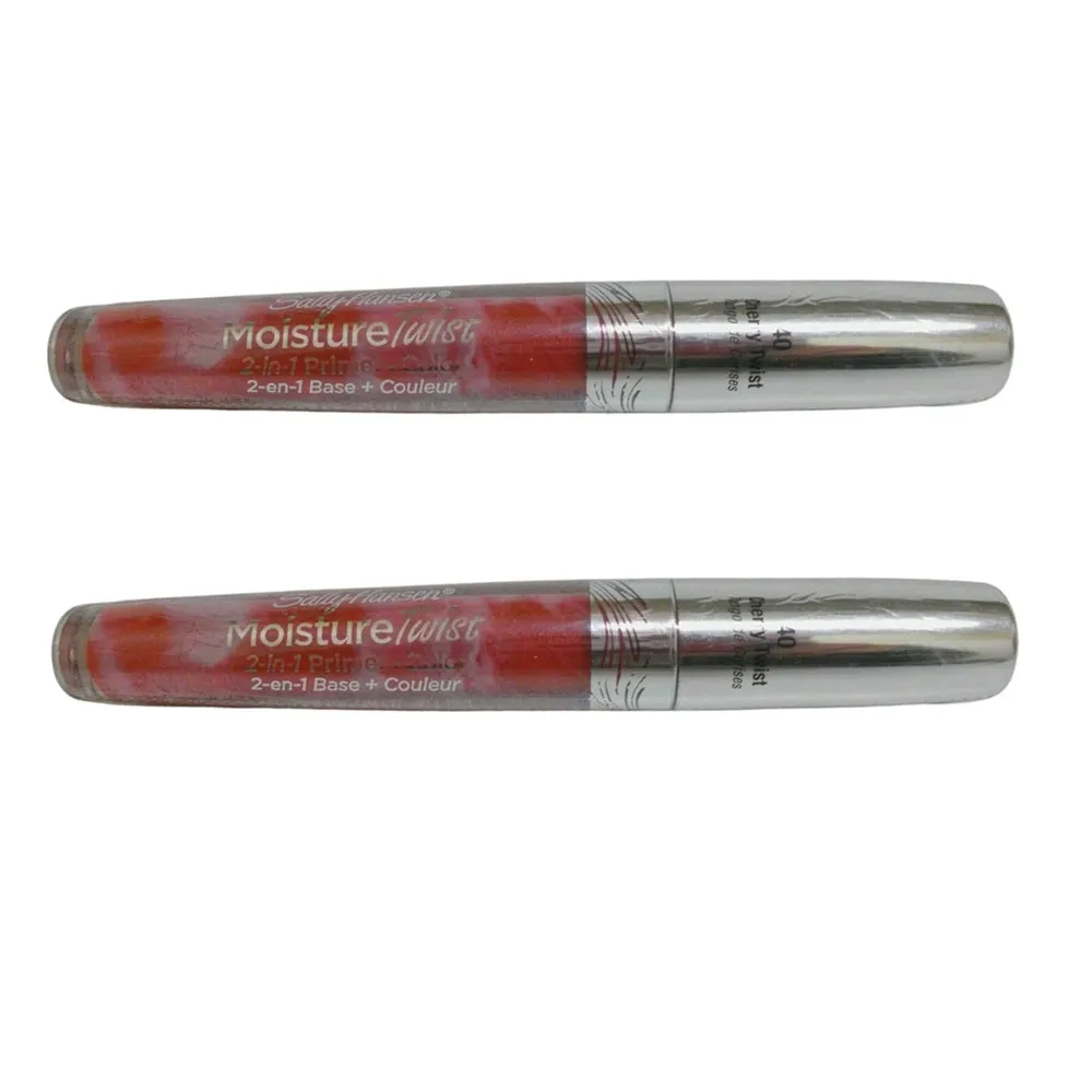 Pack of 2 Sally Hansen Moisture Twist 2-in-1 Primer   Color, Cherry Twist 40