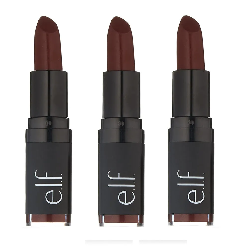 Pack of 3 e.l.f. Moisturizing Lipstick, Bordeaux Beauty 82645