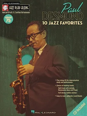 PAUL DESMOND JAZZ PLAY ALONG BK/CD VOL 75