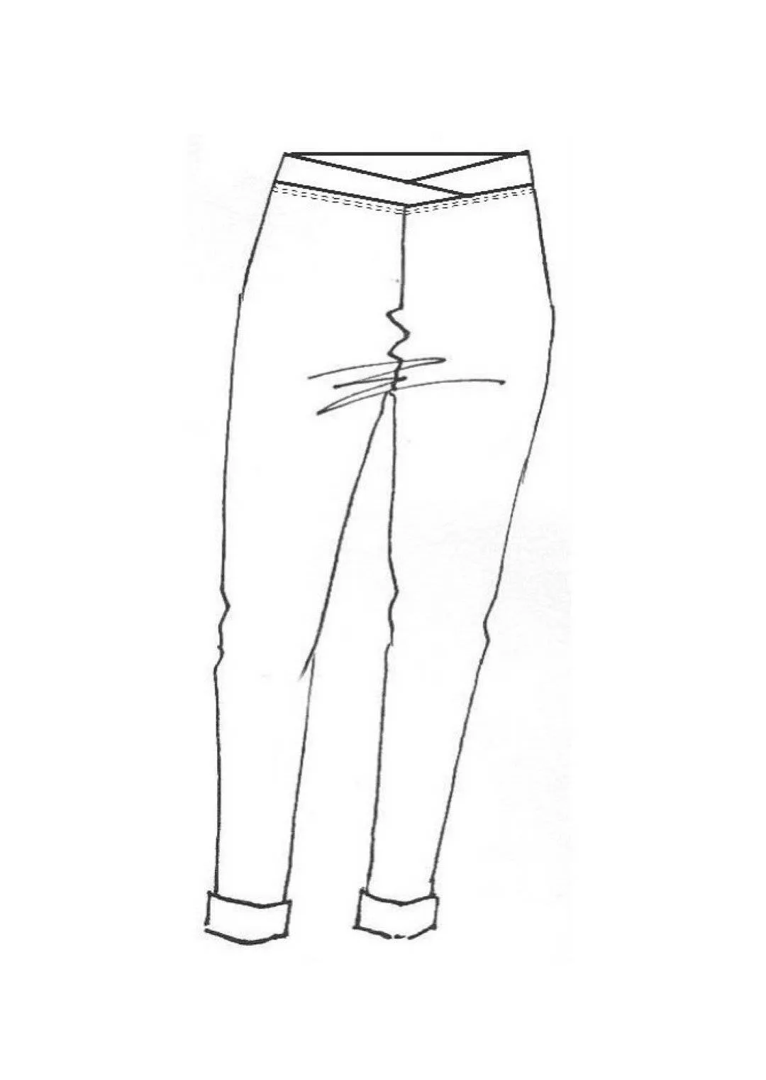 PAULA RYAN ESSENTIALS Wide Cuff Capri Pant - Classic Microjersey White