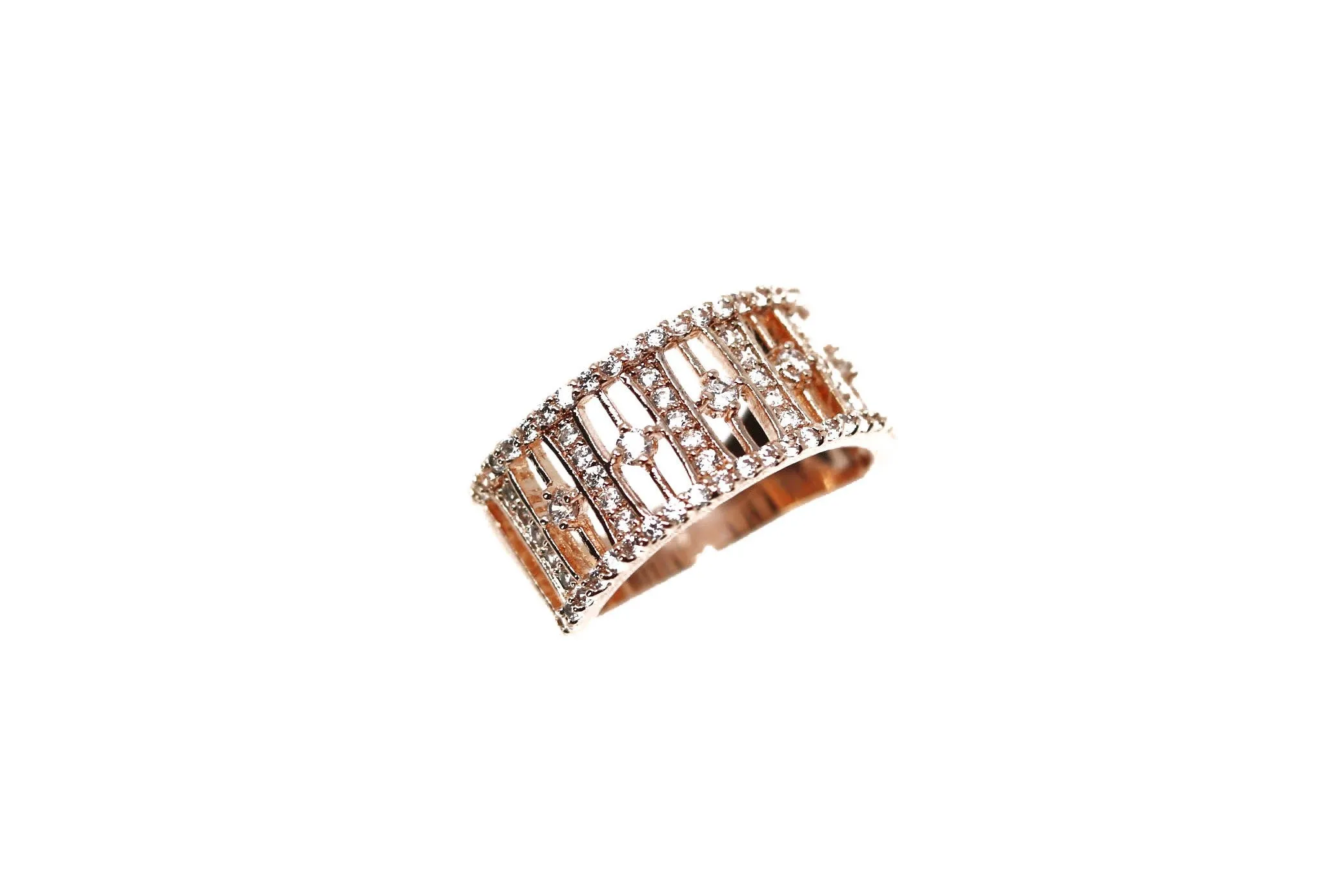 Pave Crystal Rose