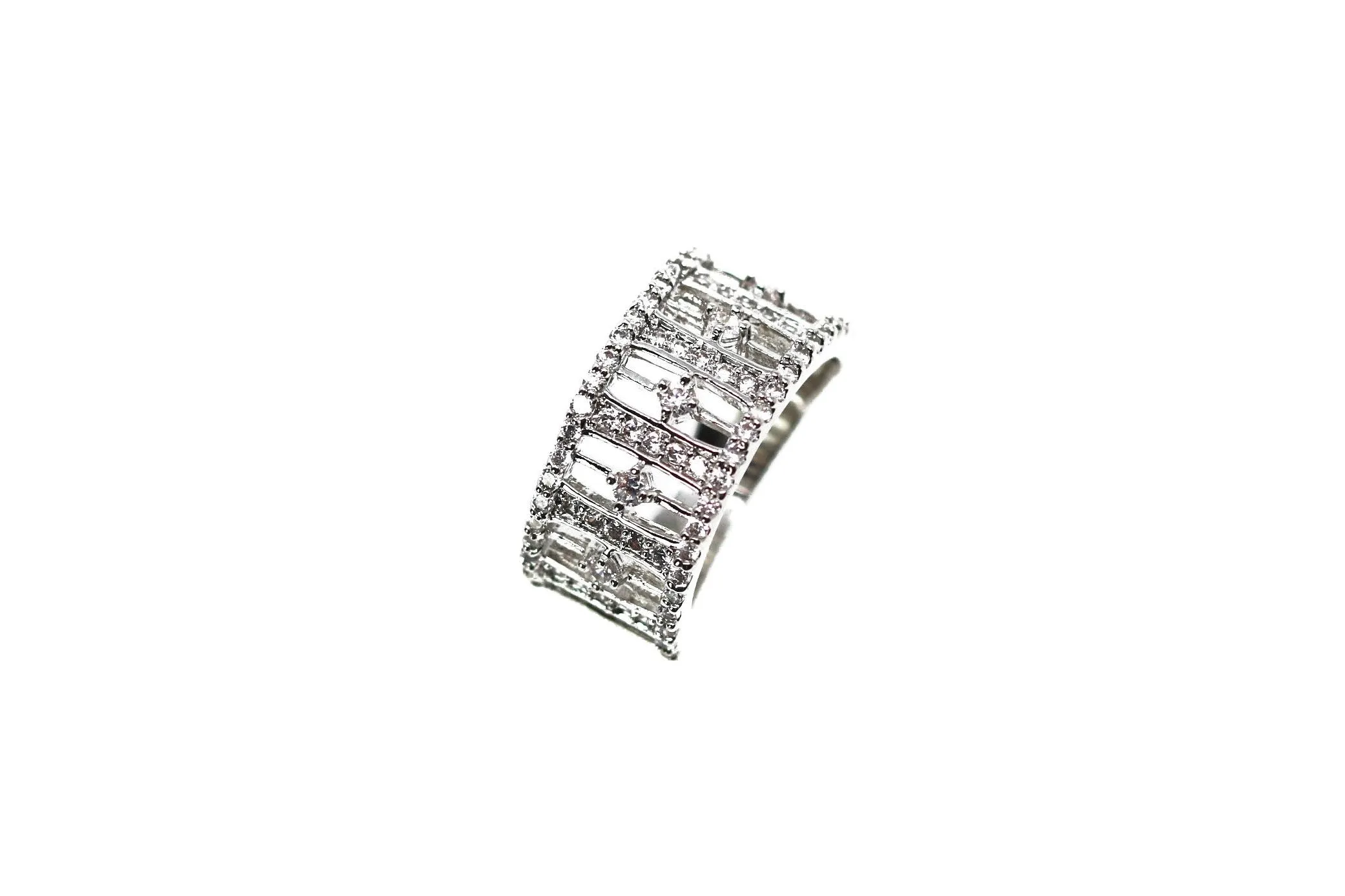 Pave Crystal Silver
