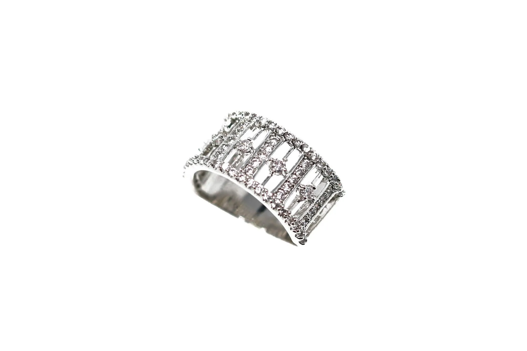 Pave Crystal Silver