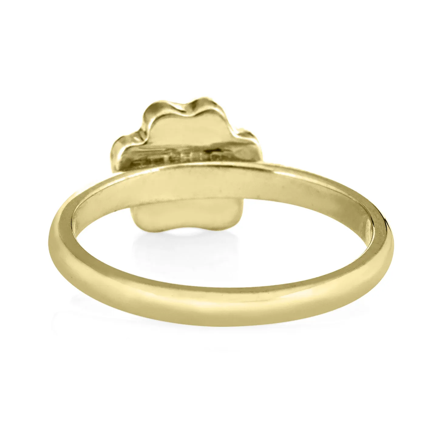 Paw Print Stacking Cremation Ring in 14K Yellow Gold