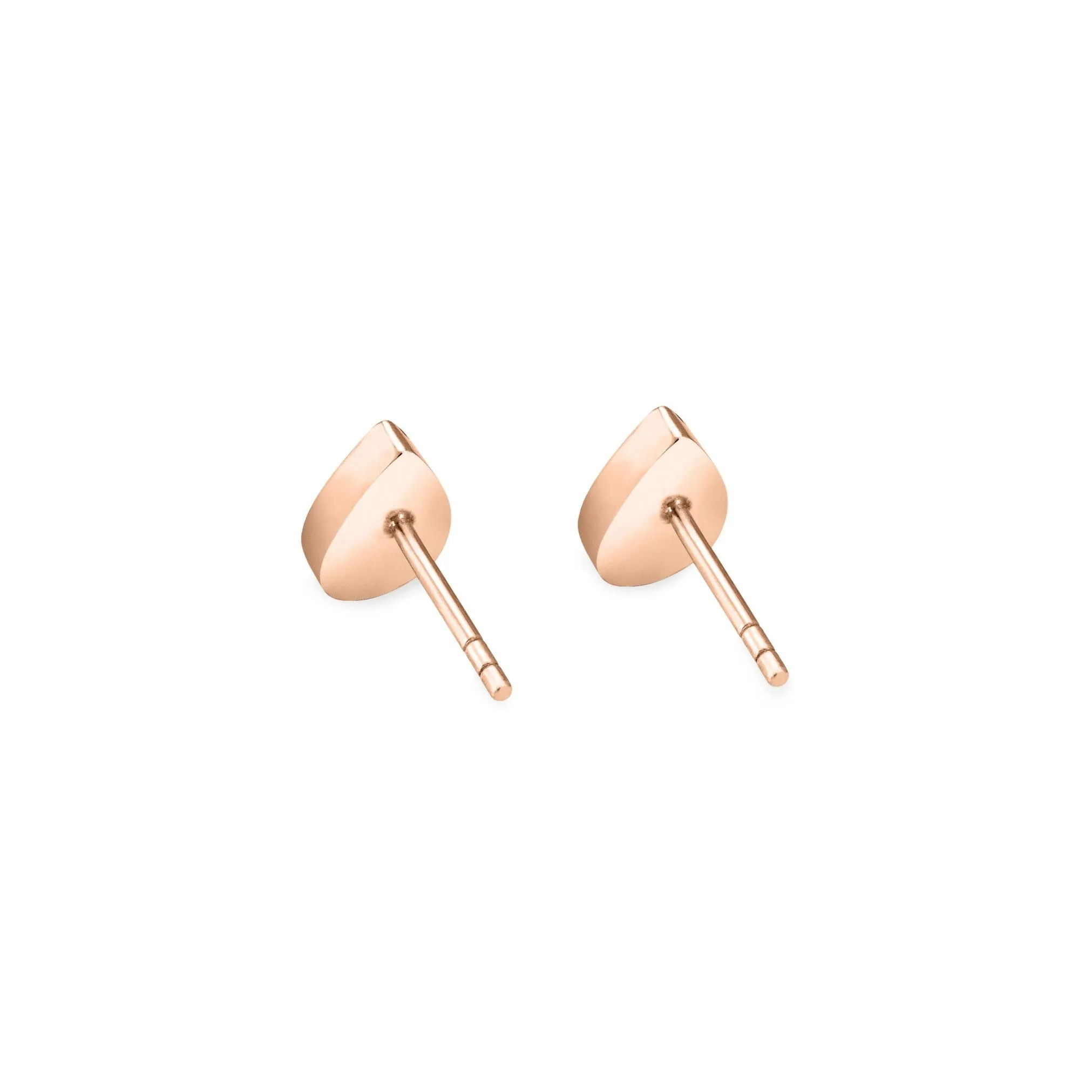 Pear Stud Cremation Earrings in 14K Rose Gold