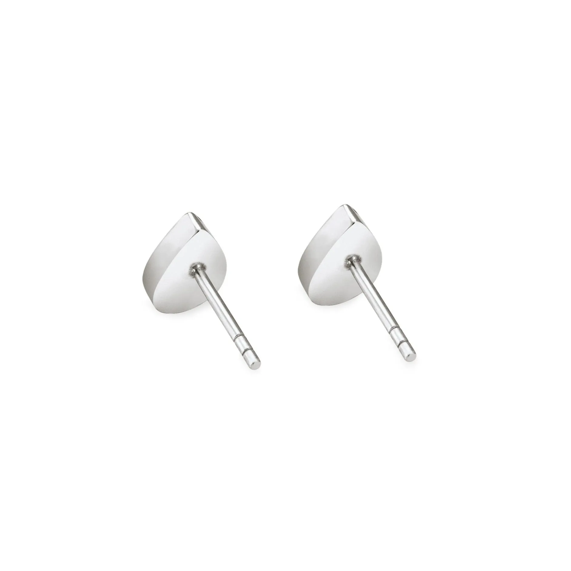 Pear Stud Cremation Earrings in Sterling Silver