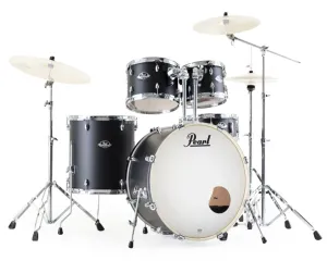 Pearl 5 Piece Drum Shell Pack, Satin Shadow Black (NO hardware, cymbals, throne)