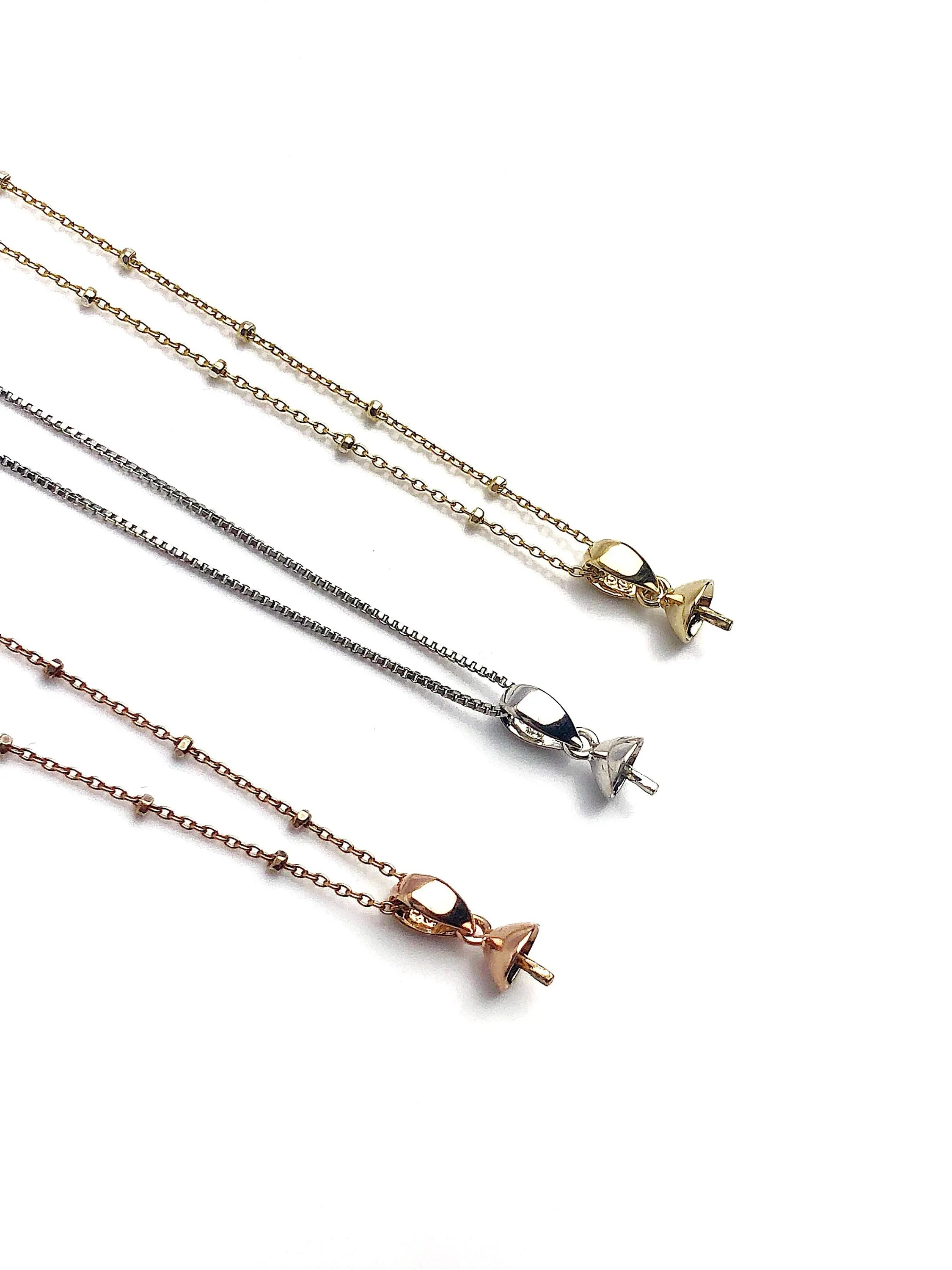 Pearl Pendant Setting - 14K Yellow Gold, Rose Gold, White Gold - Setting only. No pearl included. TP243.
