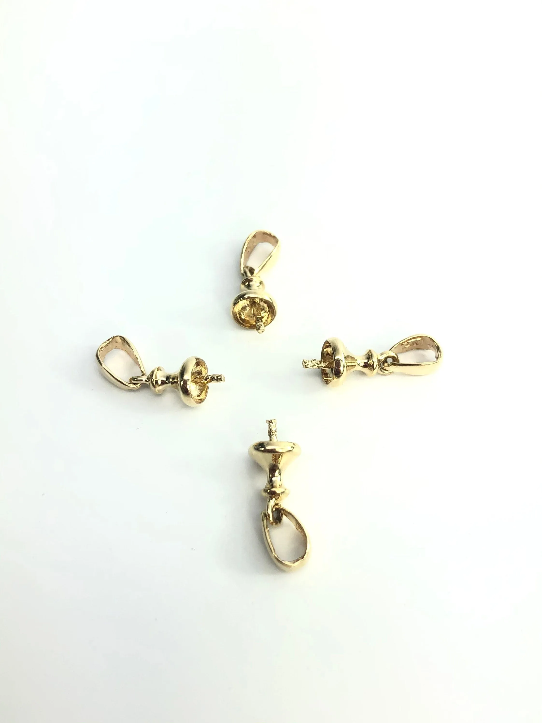 Pearl Pendant Setting - 14K Yellow Gold - Setting only - No pearl included. TP-241/14KGF