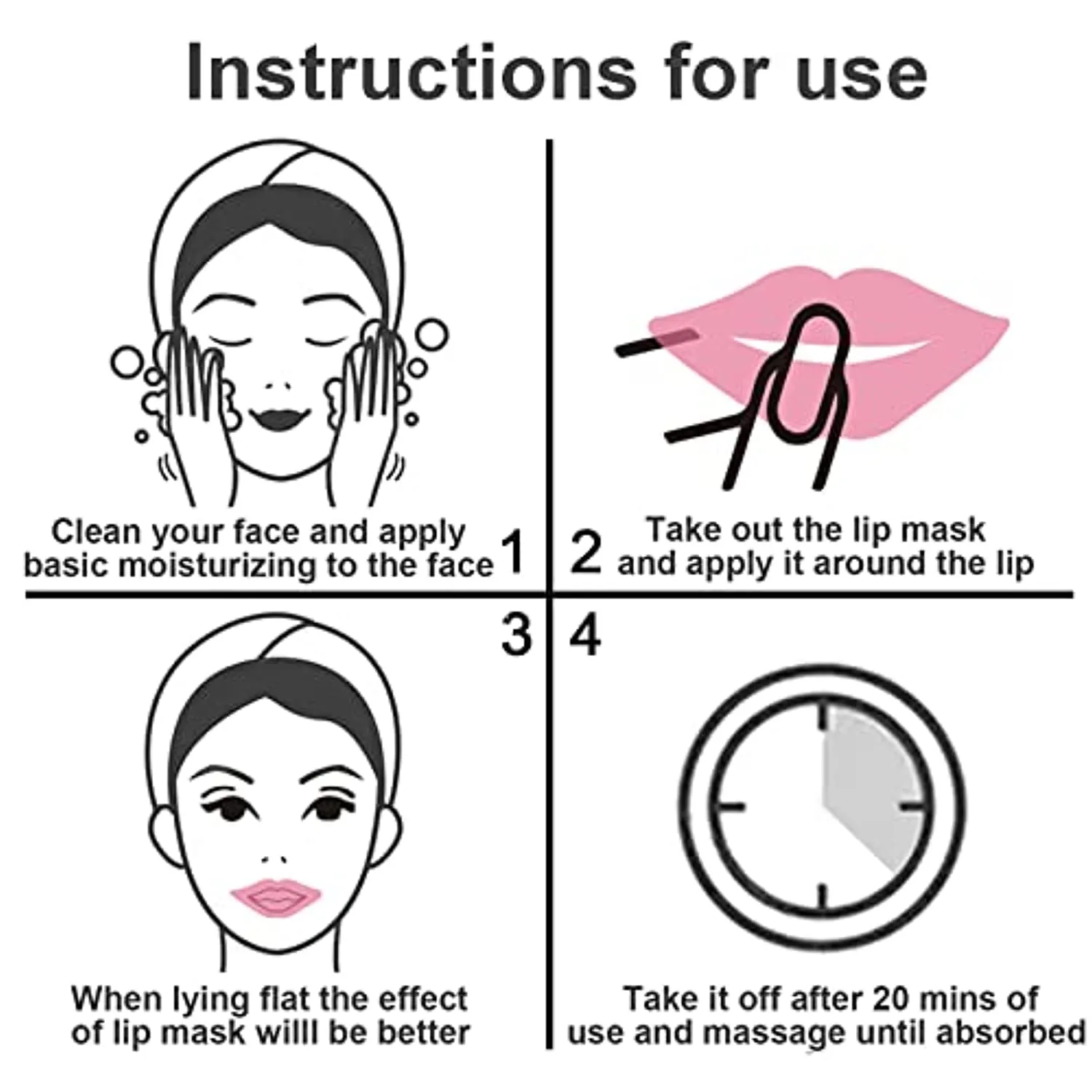 Permotary 30 Pieces Collagen Crystal Lip Care Gel Pads, Mouth & Lips Age Defying Masques - Concentrated Lip Patches with Collagen & Glycerin to Hydrate and Plump Your Lips