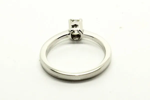 Petite 4 Prong Emerald Cut Diamond Ring AD No. 0800