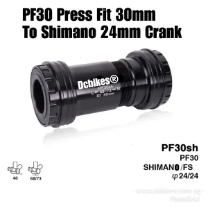 PF30 Press Fit Bottom Brackets BB For Shimano 24mm Crank
