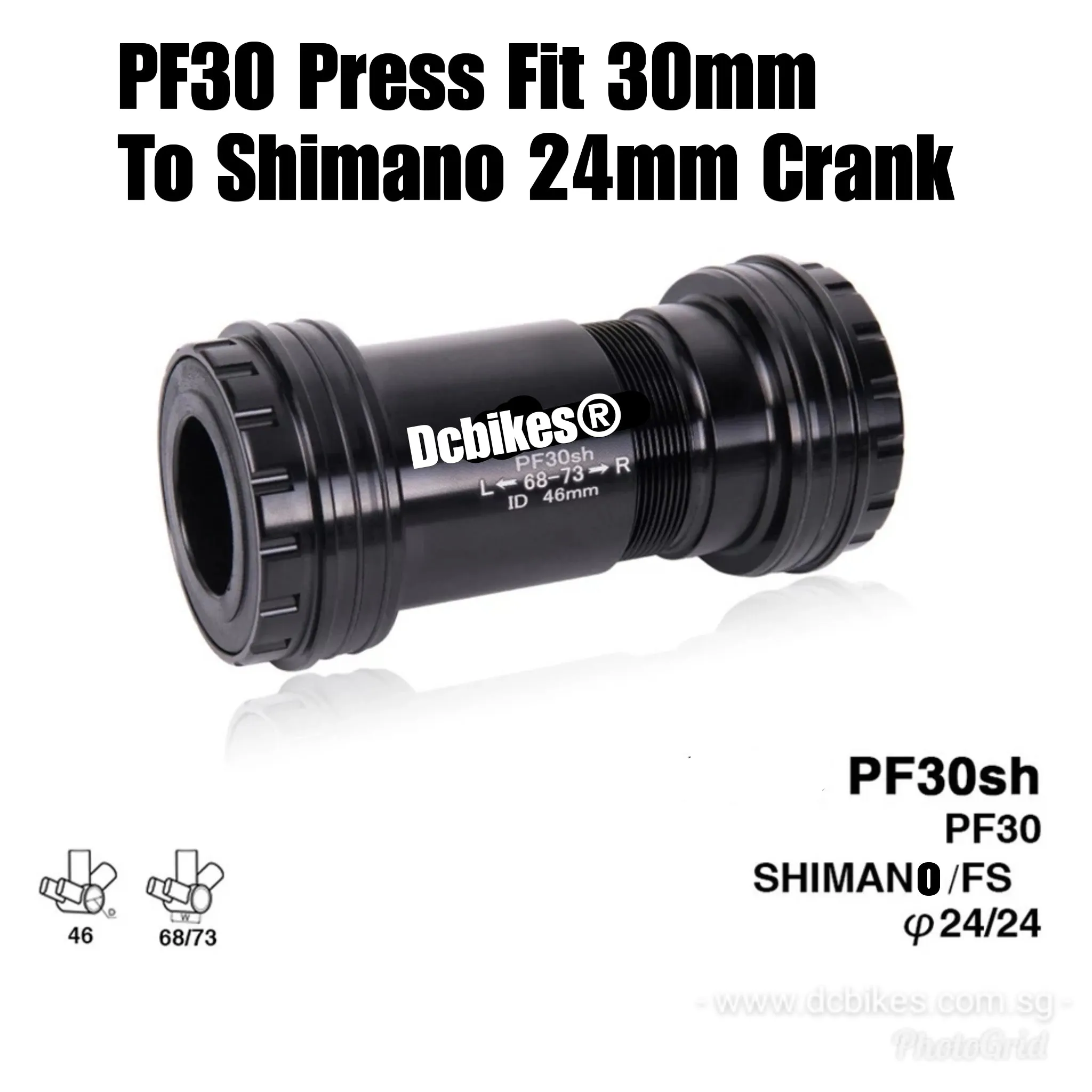PF30 Press Fit Bottom Brackets BB For Shimano 24mm Crank