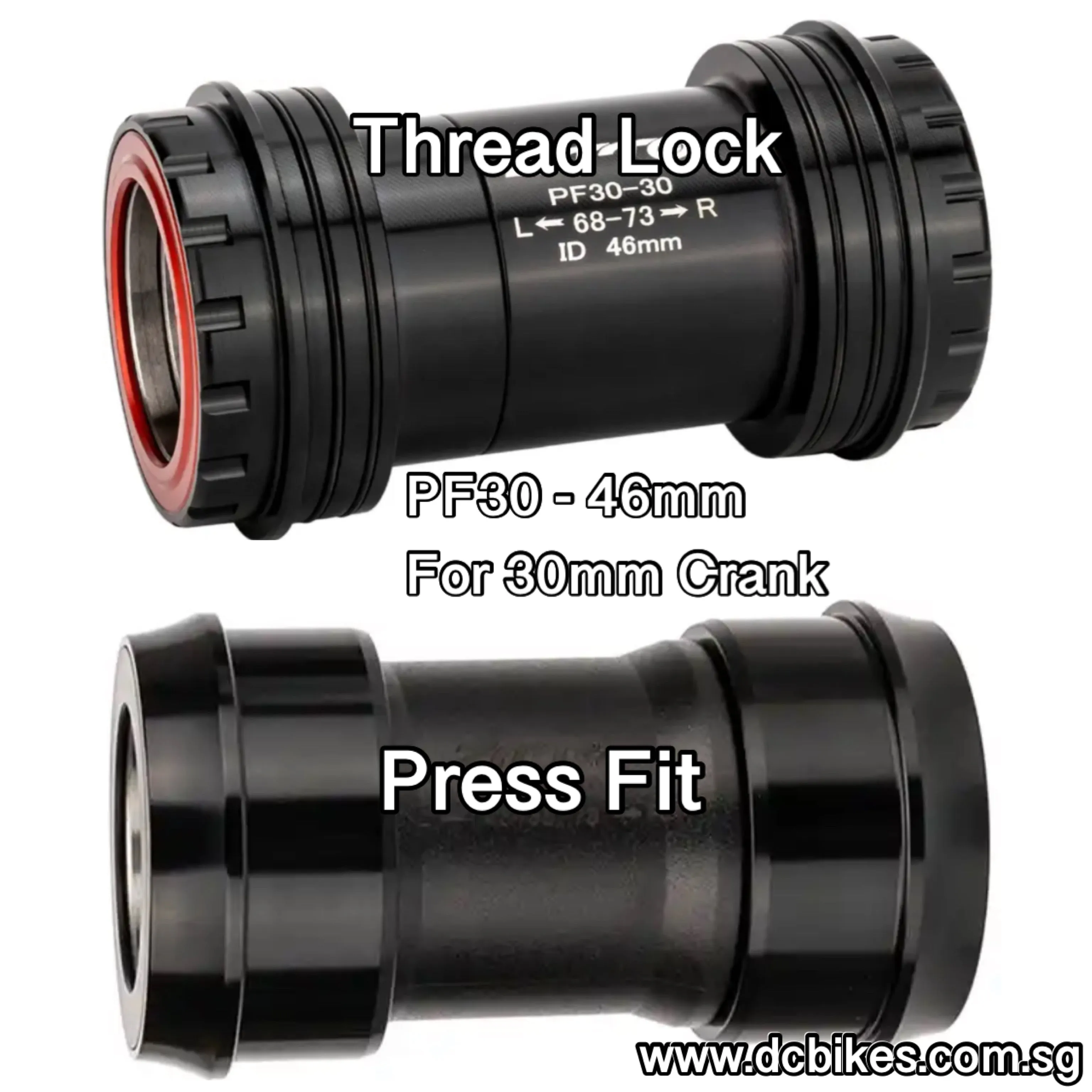 PF30 Press Fit | Thread Lock Bottom Brackets BB For 30mm Crank