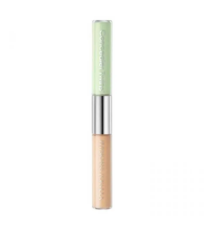 PHYSICIANS FORMULA 2-IN-1 CORRECT AND COVER CREAM UNDER-EYE CONCEALERS TWINS, GREEN/LIGHT