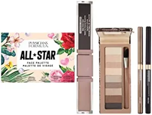 Physicians Formula AllStar Face Makeup Palette, Multi, 0.86 Ounce with Physicians Formula Shimmer Strips Custom Eye Enhancing Kit with Eyeshadow, Eyeliner & Mascara, Nude