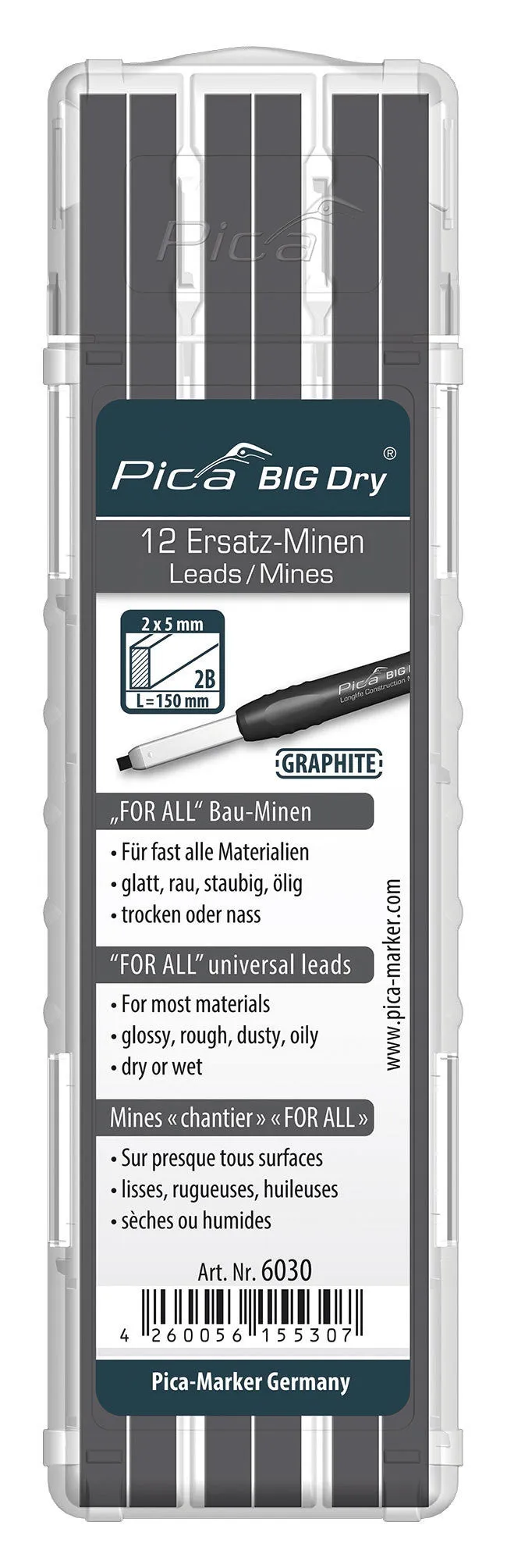 Pica BIG Dry Graphite Refills (PICA-Marker)