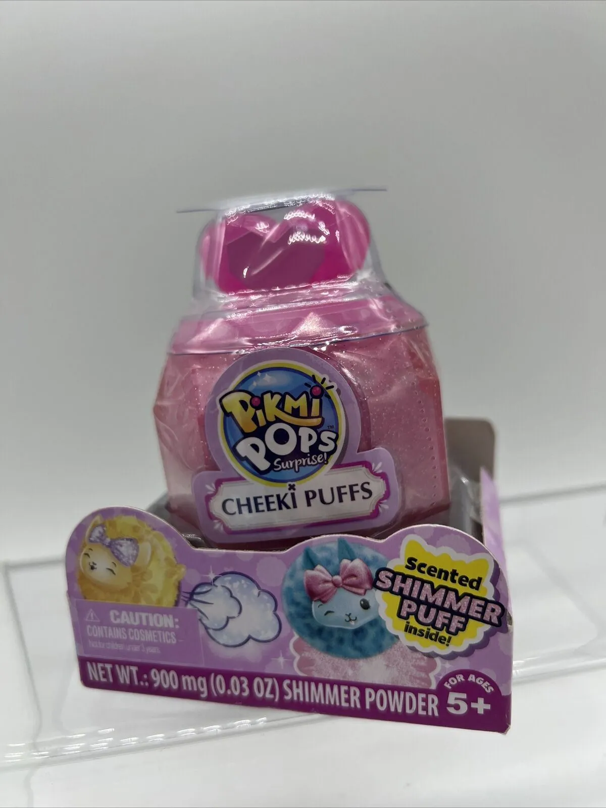 Pikmi Pops Surprise Cheeki Puffs Scented Shimmer Puff & Powder Purple Pink