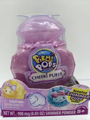 Pikmi Pops Surprise Cheeki Puffs Scented Shimmer Puff & Powder Purple Pink