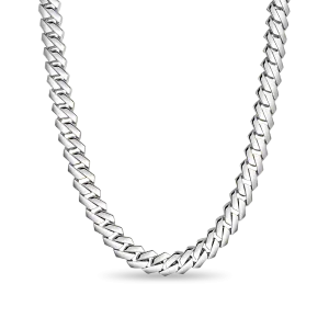 Plain Gold Prong Cuban Link Chain - 10mm