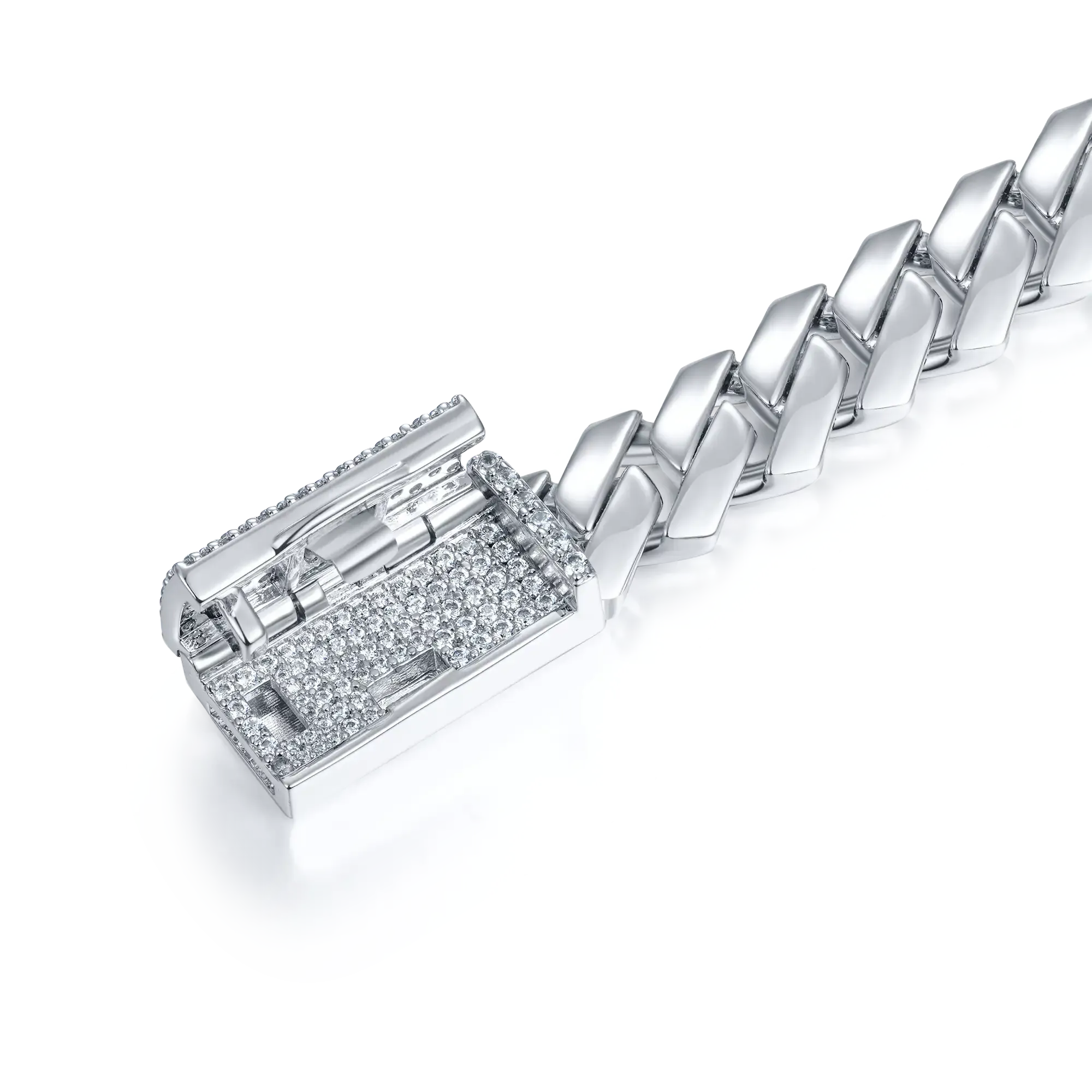 Plain Gold Prong Cuban Link Chain - 10mm