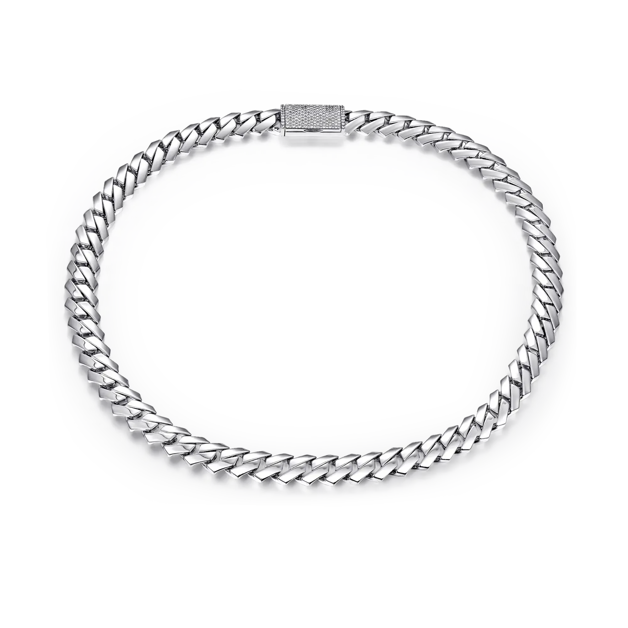 Plain Gold Prong Cuban Link Chain - 12mm