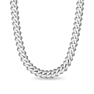 Plain Gold Prong Cuban Link Chain - 15mm