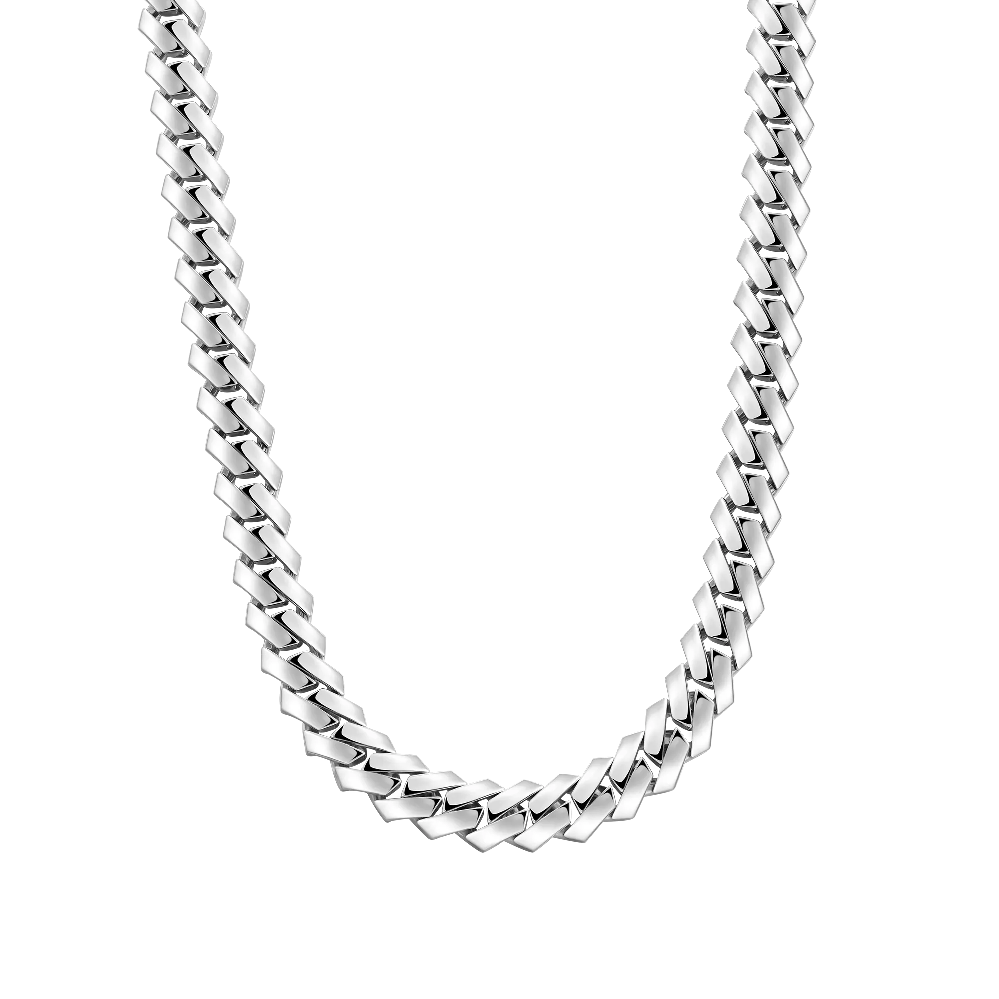 Plain Gold Prong Cuban Link Chain