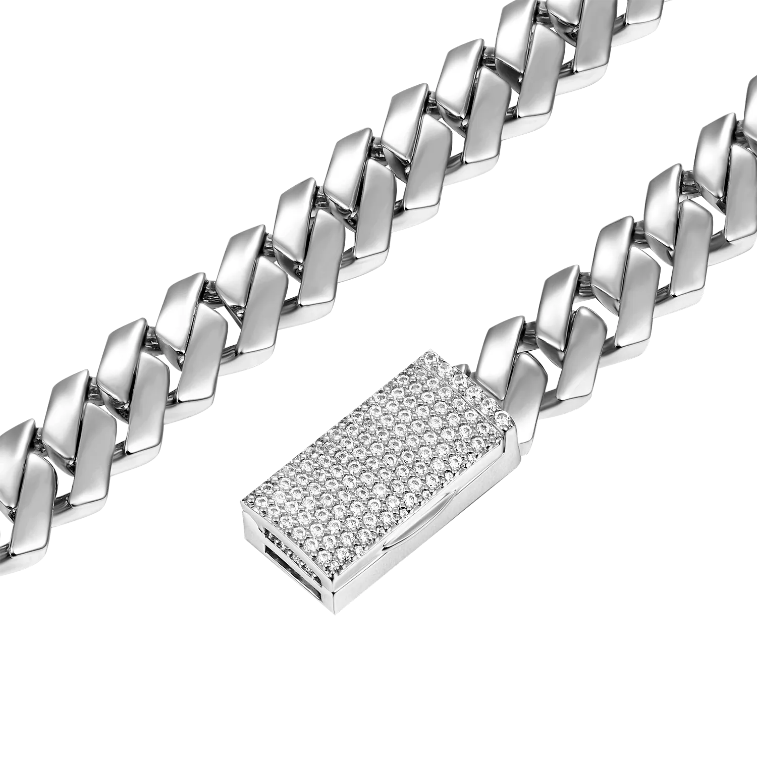 Plain Gold Prong Cuban Link Chain