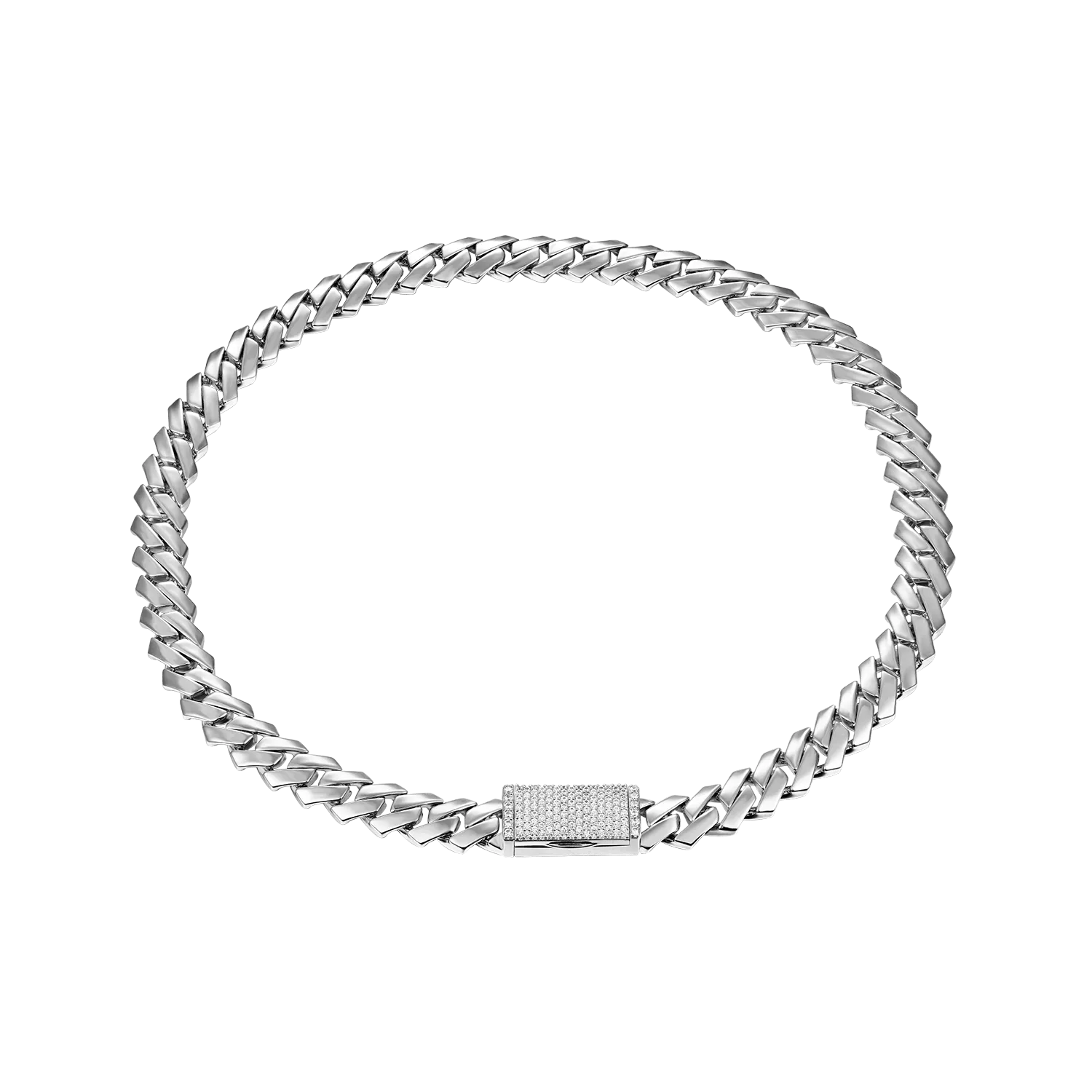 Plain Gold Prong Cuban Link Chain