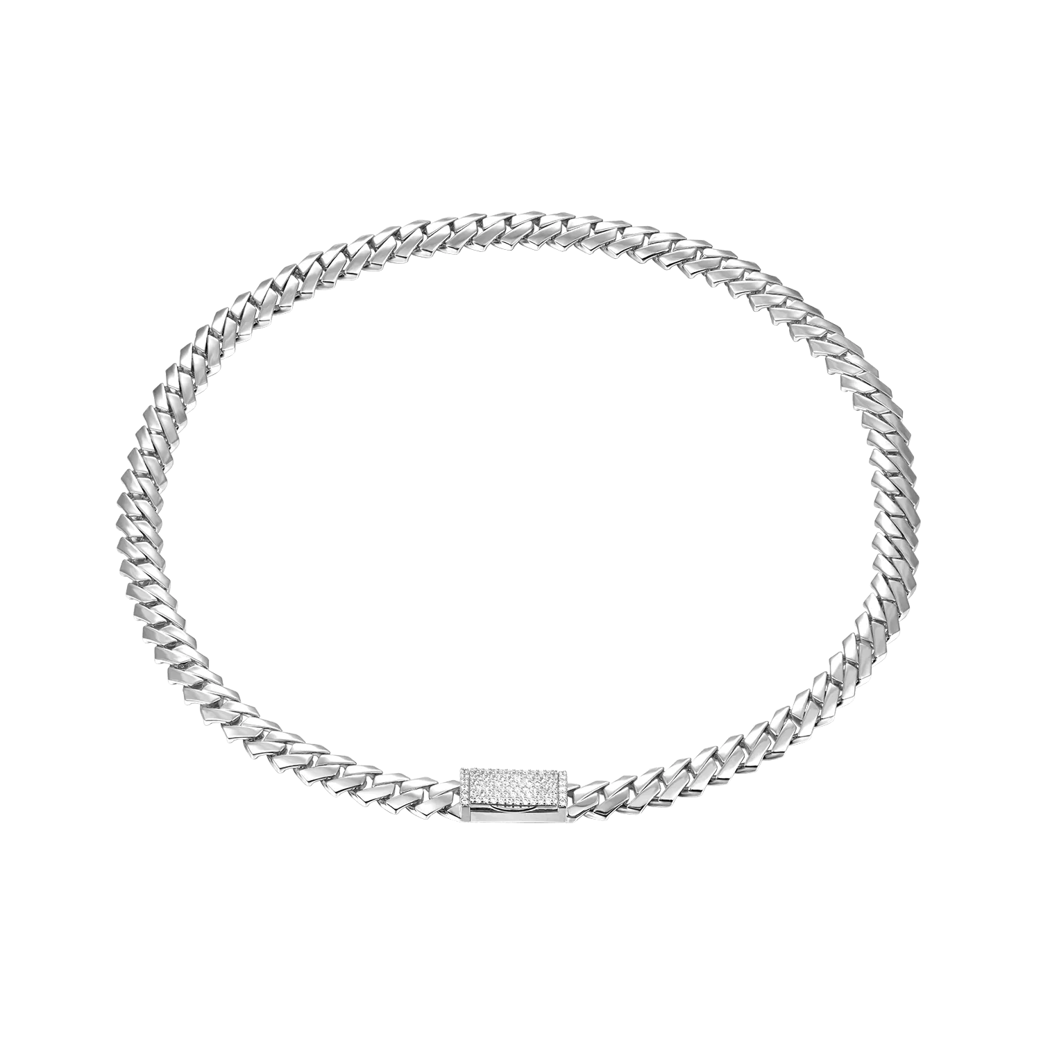 Plain Gold Prong Cuban Link Chain