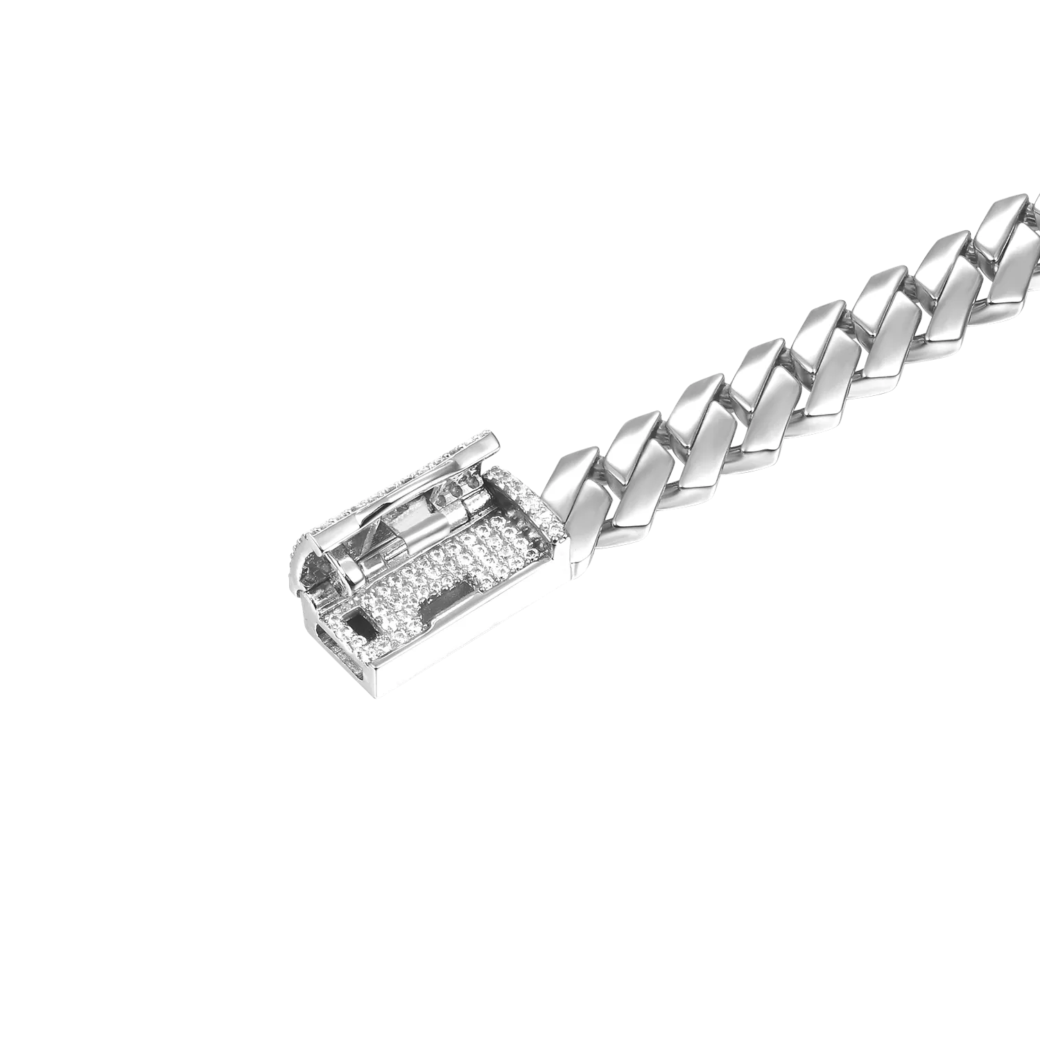 Plain Gold Prong Cuban Link Chain