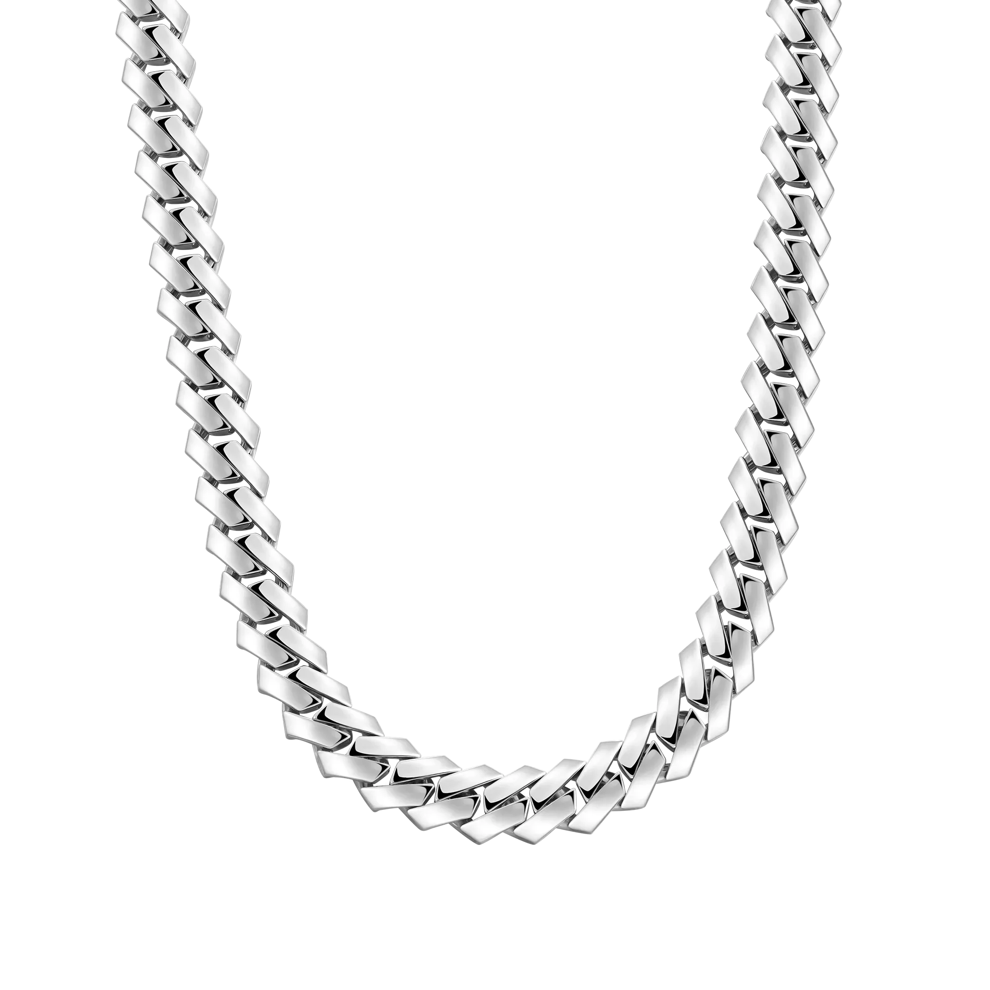Plain Gold Prong Cuban Link Chain