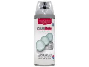 Plastikote Twist & Spray Gloss Clear 400Ml