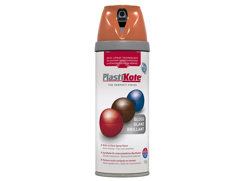 Plastikote Twist & Spray Gloss Orange 400Ml