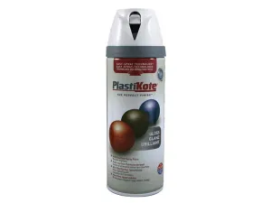 Plastikote Twist & Spray Gloss Pure Brilliant White 400Ml