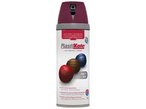 Plastikote Twist & Spray Matt Black Plum 400Ml
