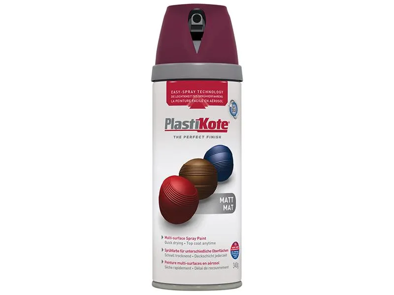 Plastikote Twist & Spray Matt Black Plum 400Ml