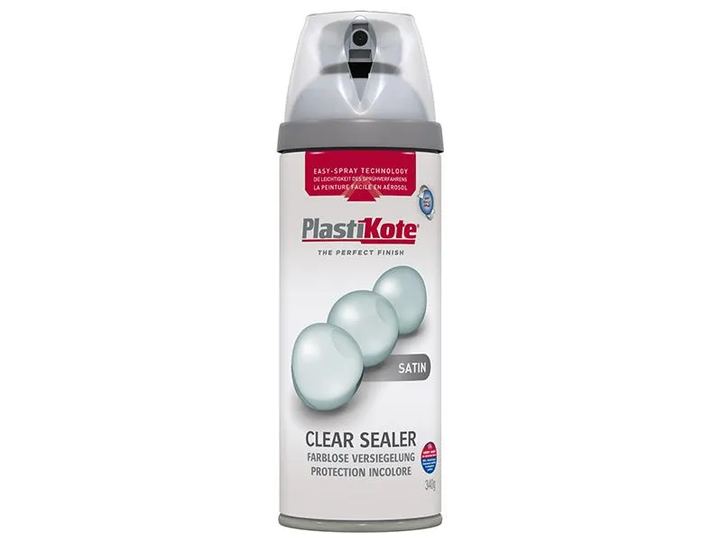 Plastikote Twist & Spray Satin Clear Sealer 400Ml