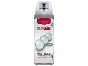 Plastikote Twist & Spray Satin Clear Sealer 400Ml