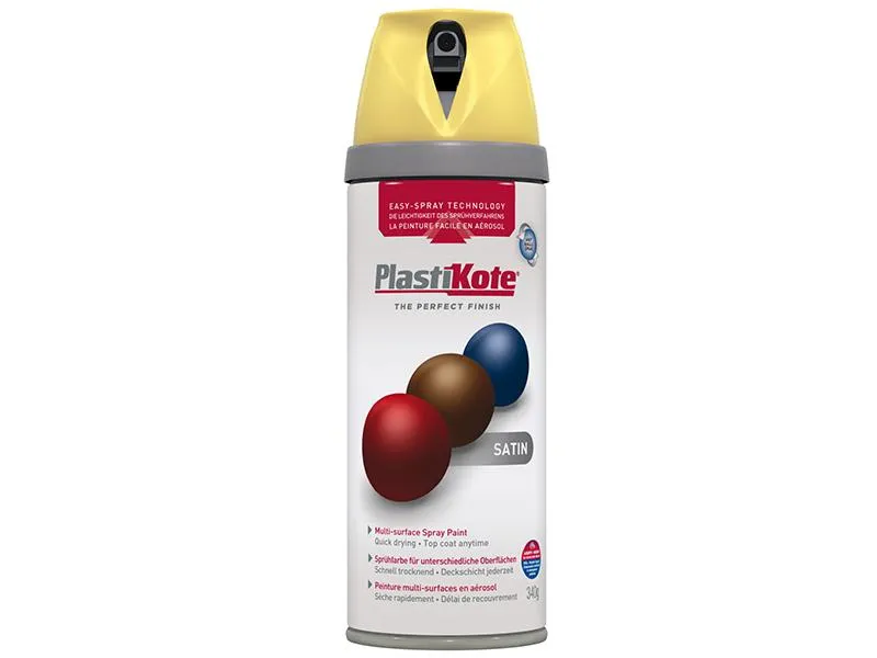 Plastikote Twist & Spray Satin Daffodil 400Ml