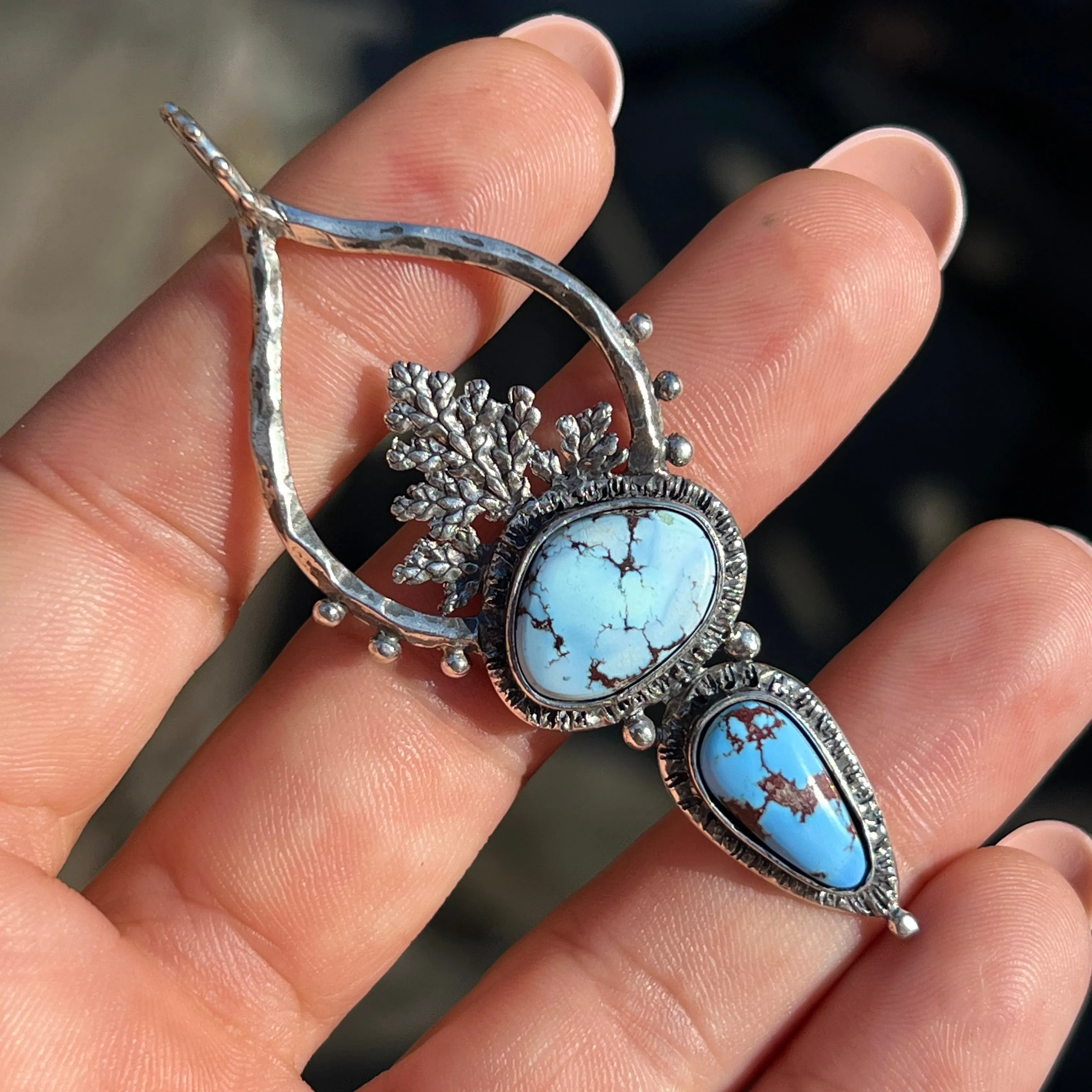 PRE-ORDER FOR AMY- Lavender Turquoise Juniper Pendant