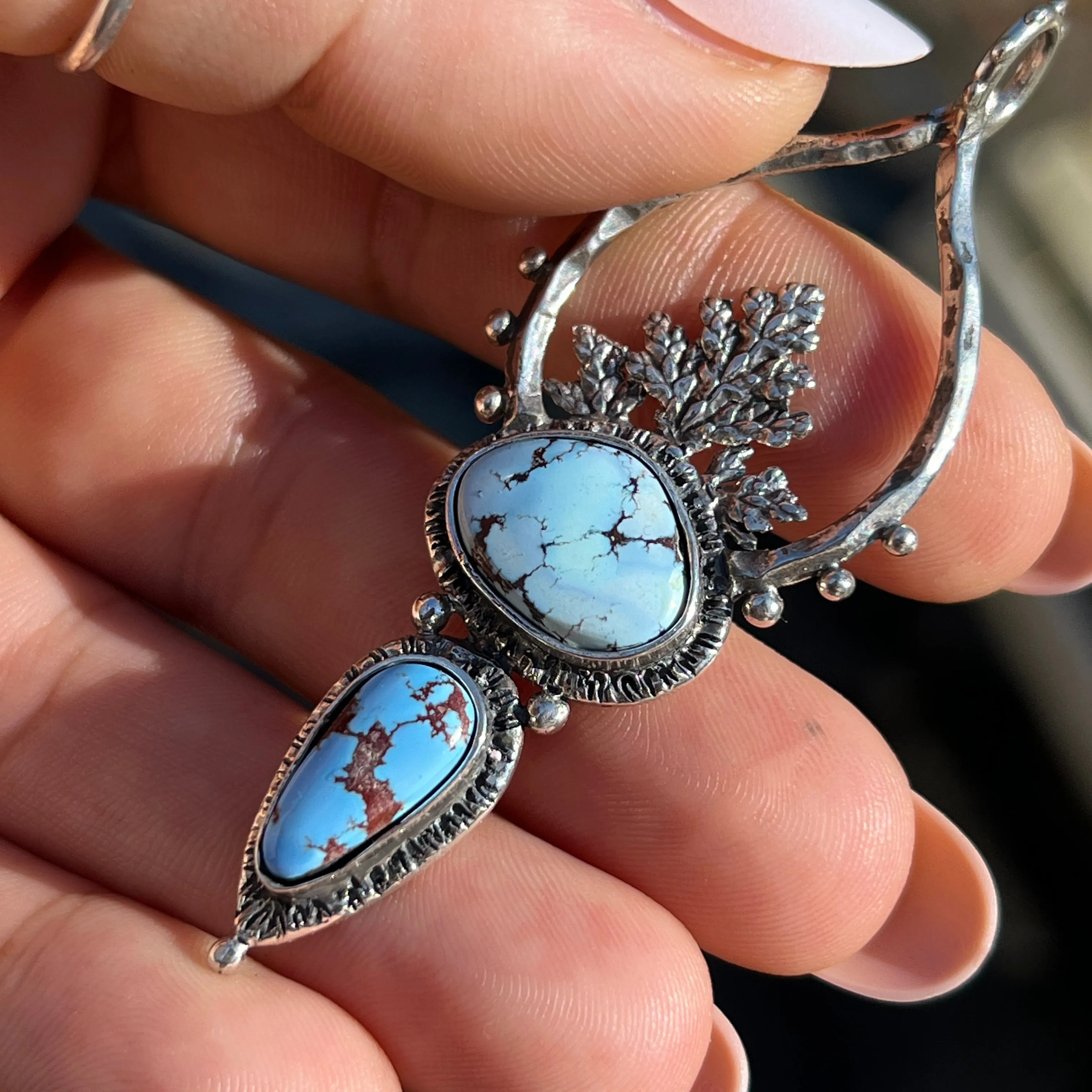 PRE-ORDER FOR AMY- Lavender Turquoise Juniper Pendant